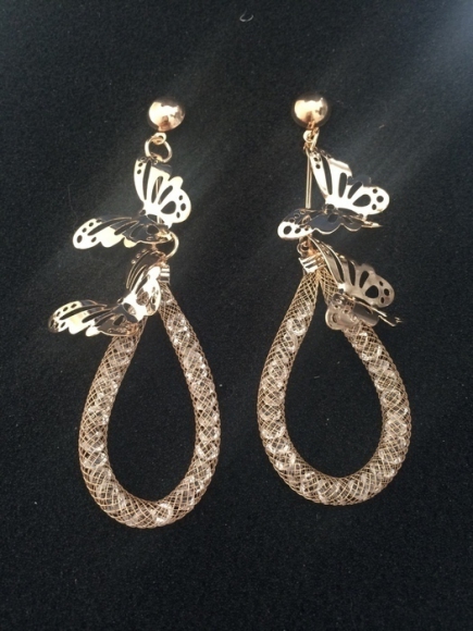 Boucles d'oreilles pendantes dorées neuves acheter vendre