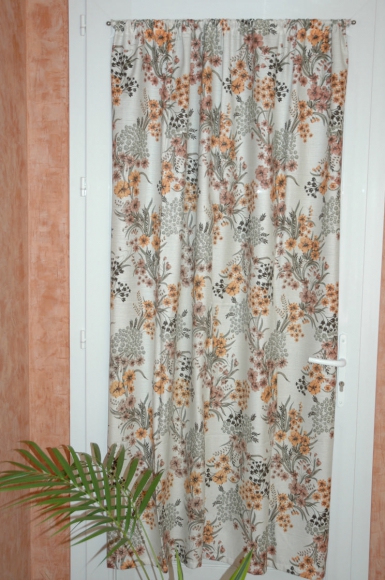 3 Paires de doubles rideaux coton, motifs fleuris acheter vendre