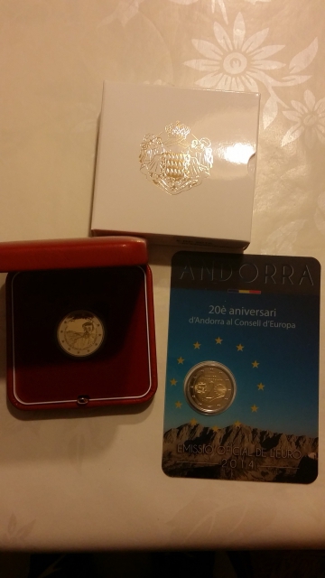 2 euro monaco 2016 et 2 euro andorre  2014 acheter vendre